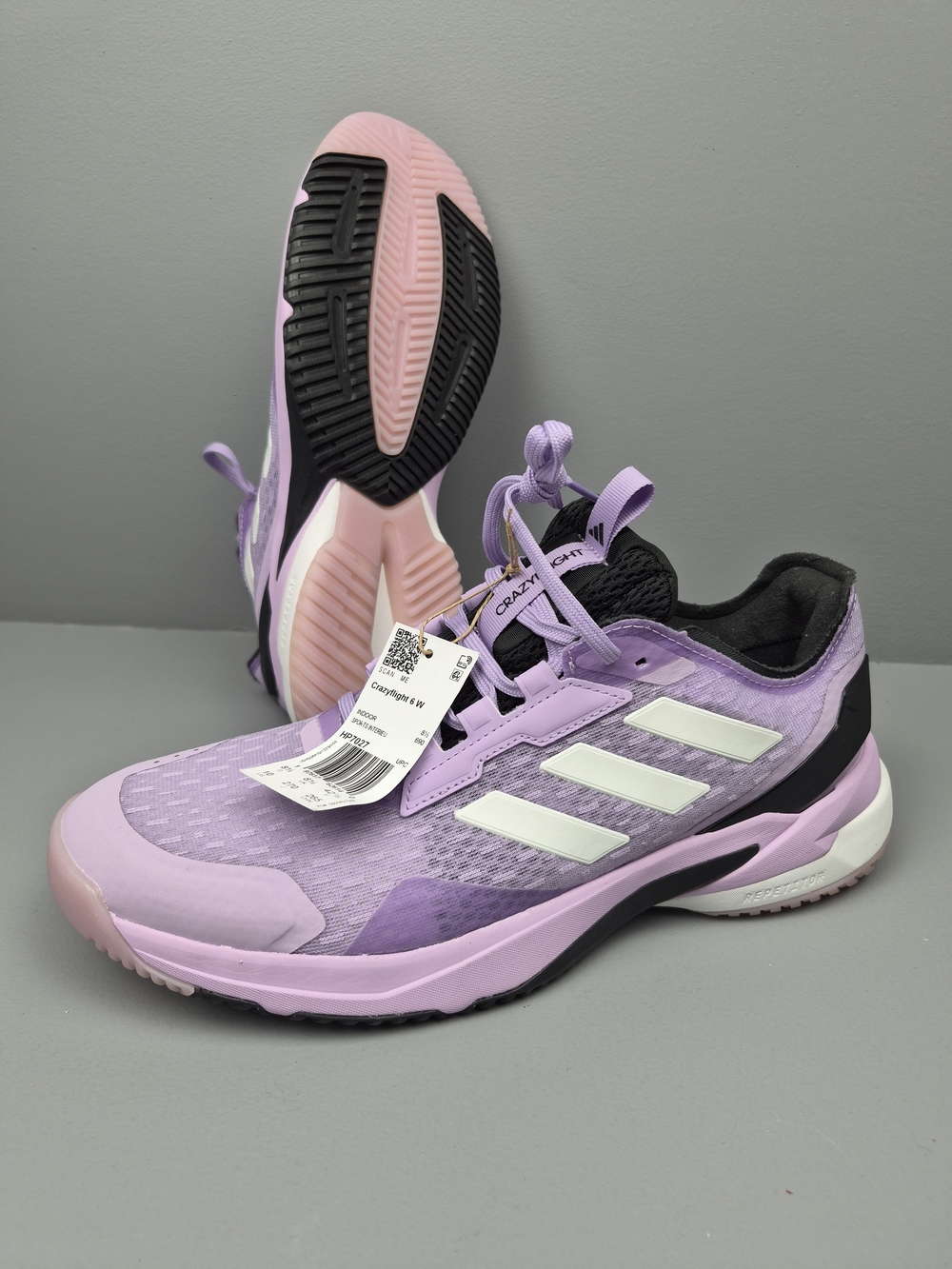 adidas Crazyflight 6 Indoor Volleyball Low Top Mesh Sneaker Powder Plum HP7027